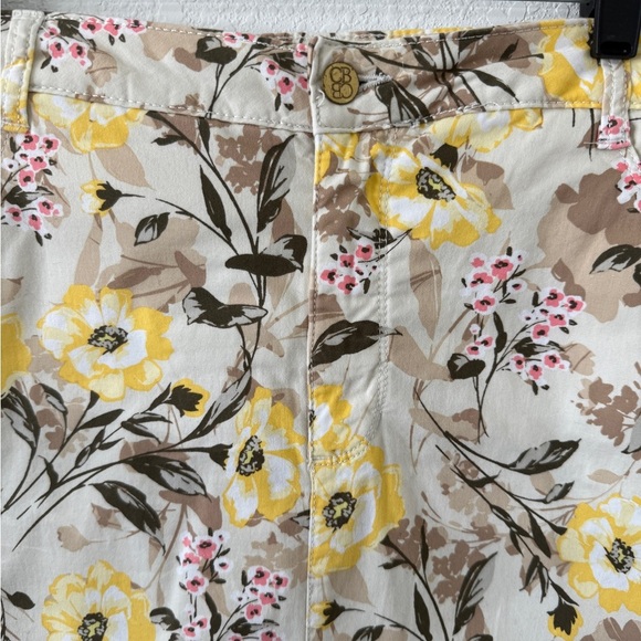 Floral Yellow and Brown Women's Skirt - Picture 2 of 9